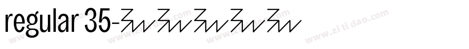 regular 35字体转换